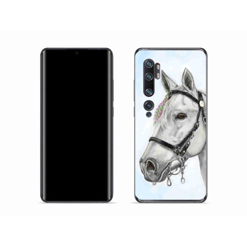 Gelový kryt mmCase na mobil Xiaomi Mi Note 10 - bílý kůň 1