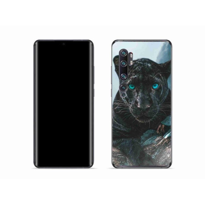 Gelový kryt mmCase na mobil Xiaomi Mi Note 10 - černý panter