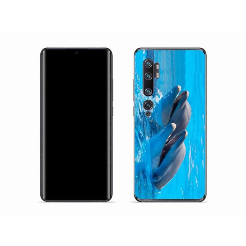 Gelový kryt mmCase na mobil Xiaomi Mi Note 10 - delfíni