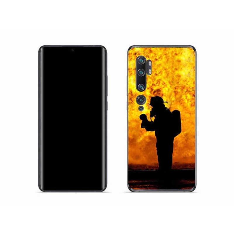 Gelový kryt mmCase na mobil Xiaomi Mi Note 10 - hasič