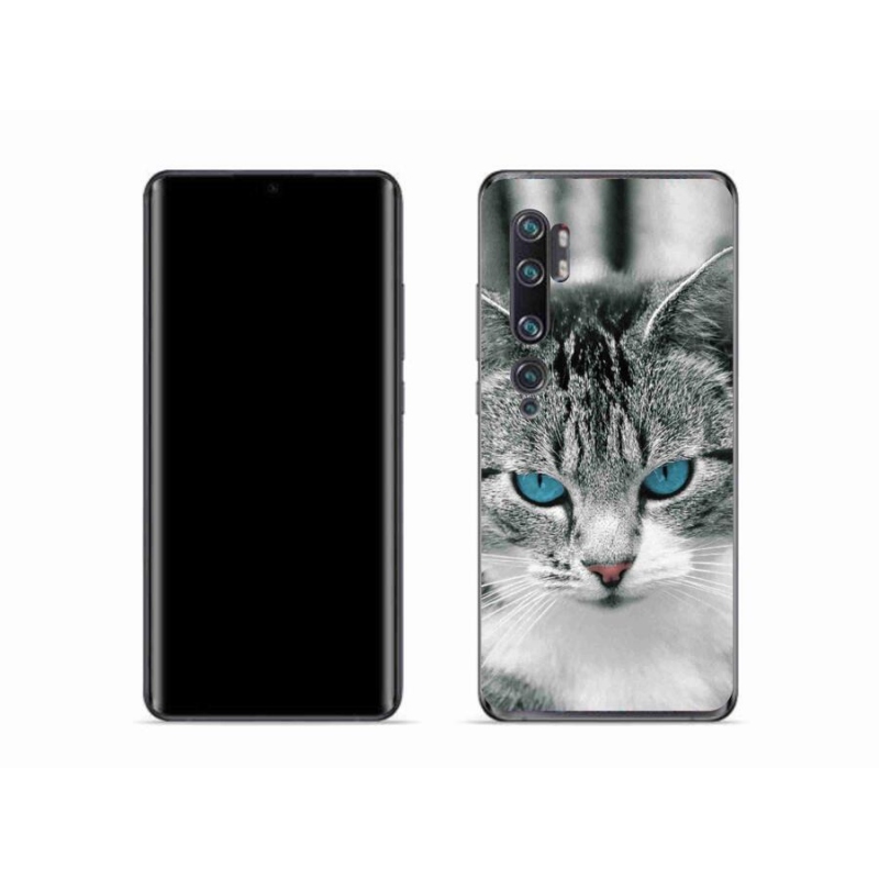 Gelový kryt mmCase na mobil Xiaomi Mi Note 10 - kočičí pohled 1