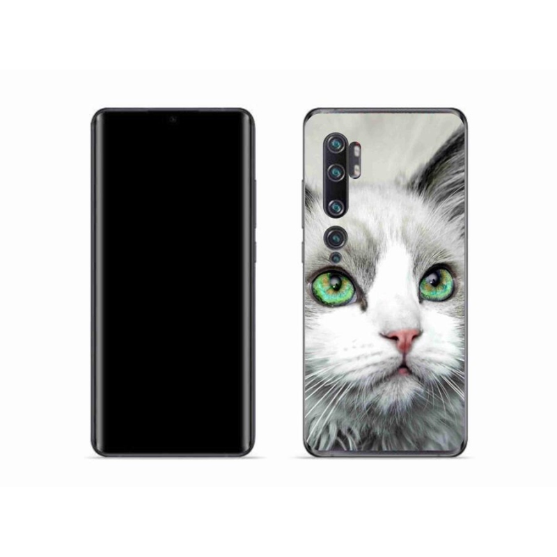 Gelový kryt mmCase na mobil Xiaomi Mi Note 10 - kočičí pohled