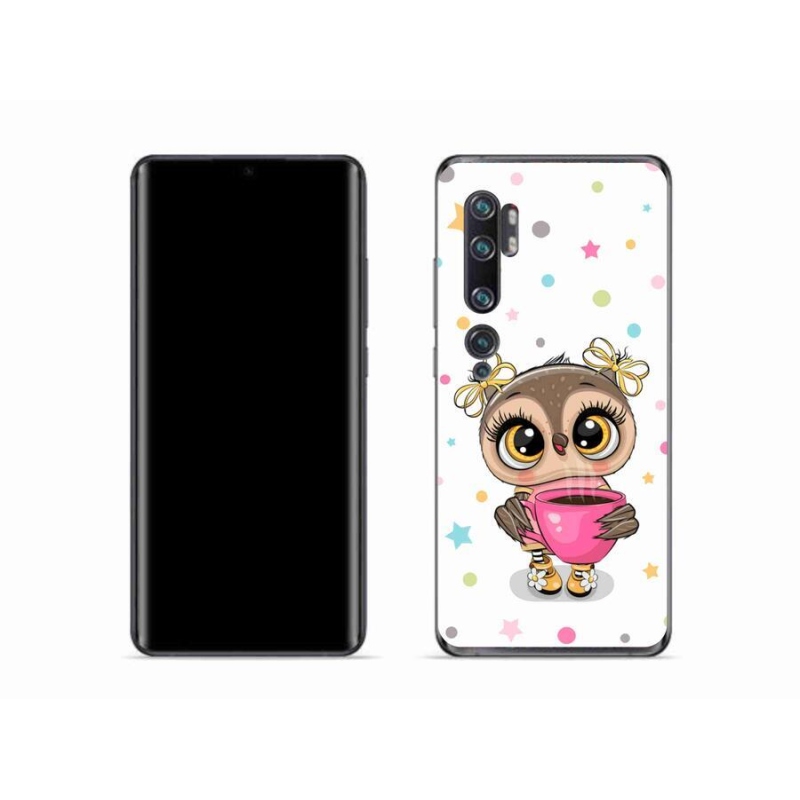 Gelový kryt mmCase na mobil Xiaomi Mi Note 10 - kreslená sovička