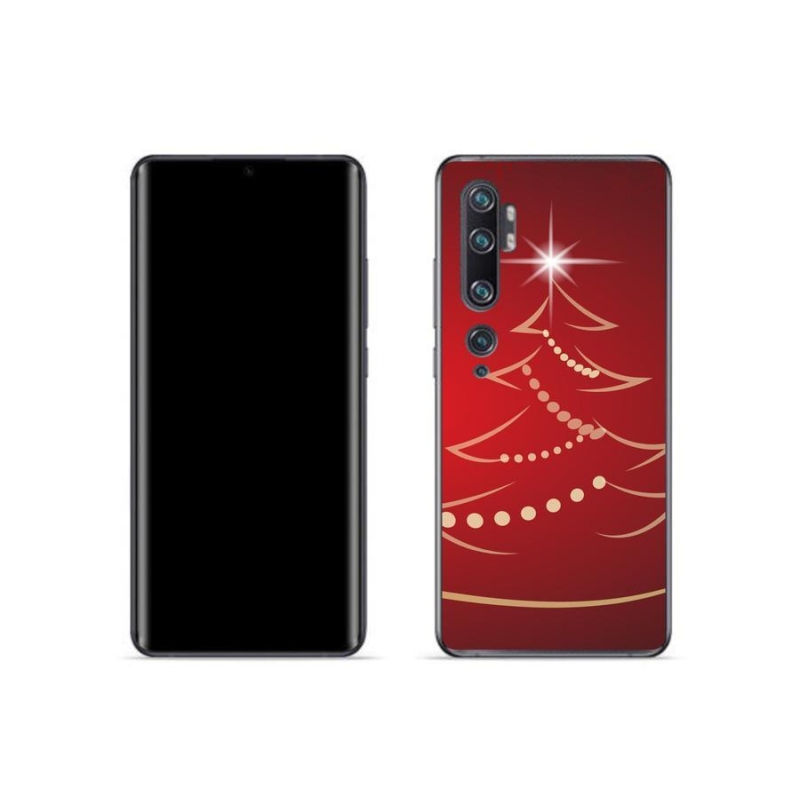 Gelový kryt mmCase na mobil Xiaomi Mi Note 10 - kreslený vánoční stromek
