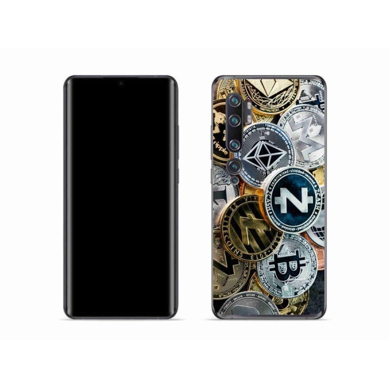 Gelový kryt mmCase na mobil Xiaomi Mi Note 10 - kryptoměny