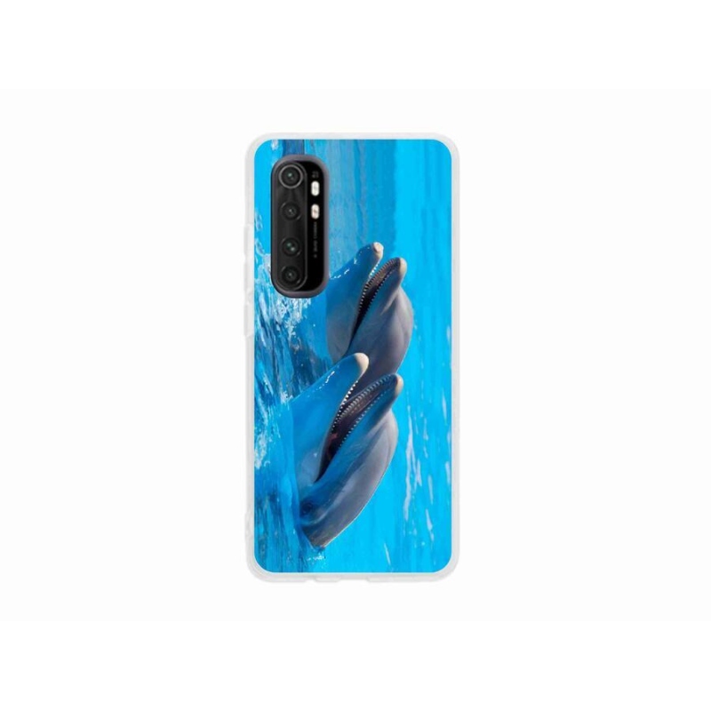 Gelový kryt mmCase na mobil Xiaomi Mi Note 10 Lite - delfíni