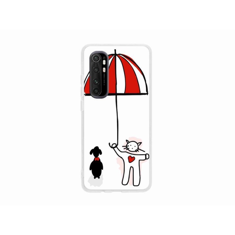 Gelový kryt mmCase na mobil Xiaomi Mi Note 10 Lite - pejsek a kočička