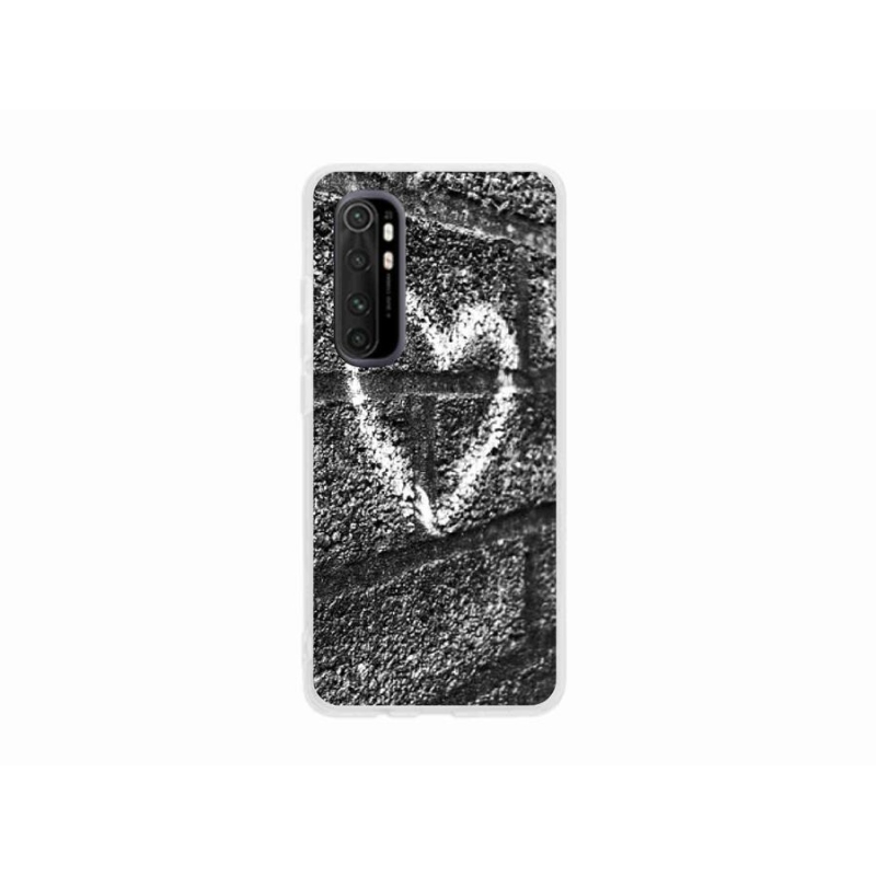 Gelový kryt mmCase na mobil Xiaomi Mi Note 10 Lite - srdce na zdi