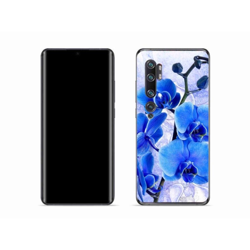 Gelový kryt mmCase na mobil Xiaomi Mi Note 10 - modré květy