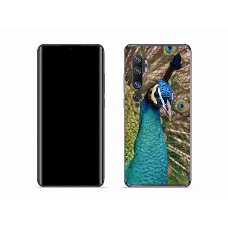Gelový kryt mmCase na mobil Xiaomi Mi Note 10 - páv