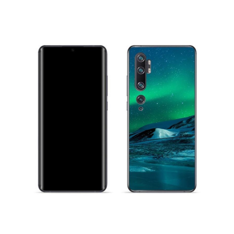 Gelový kryt mmCase na mobil Xiaomi Mi Note 10 - polární záře