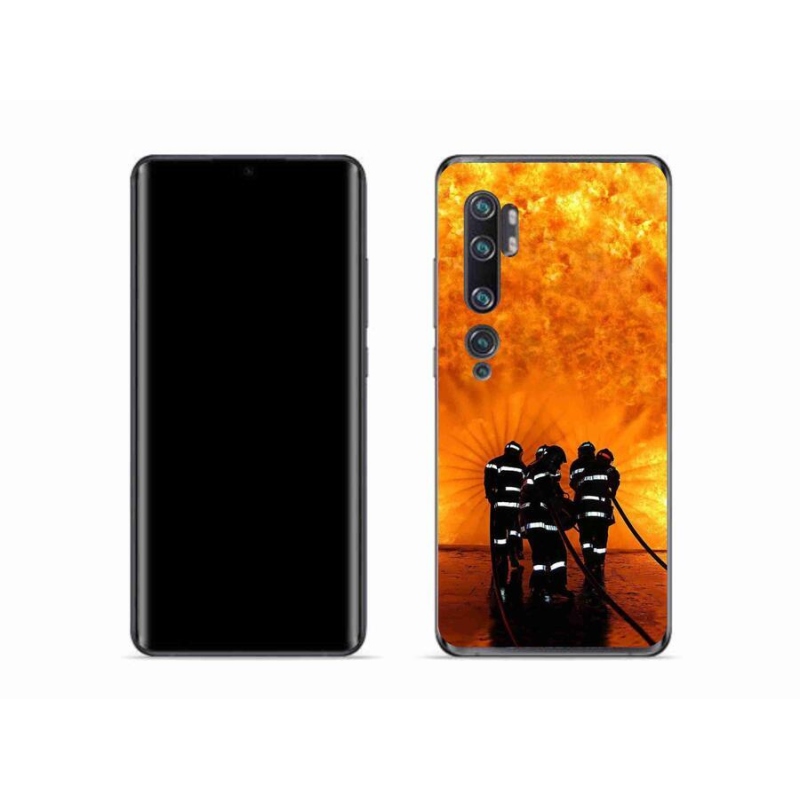 Gelový kryt mmCase na mobil Xiaomi Mi Note 10 - požár