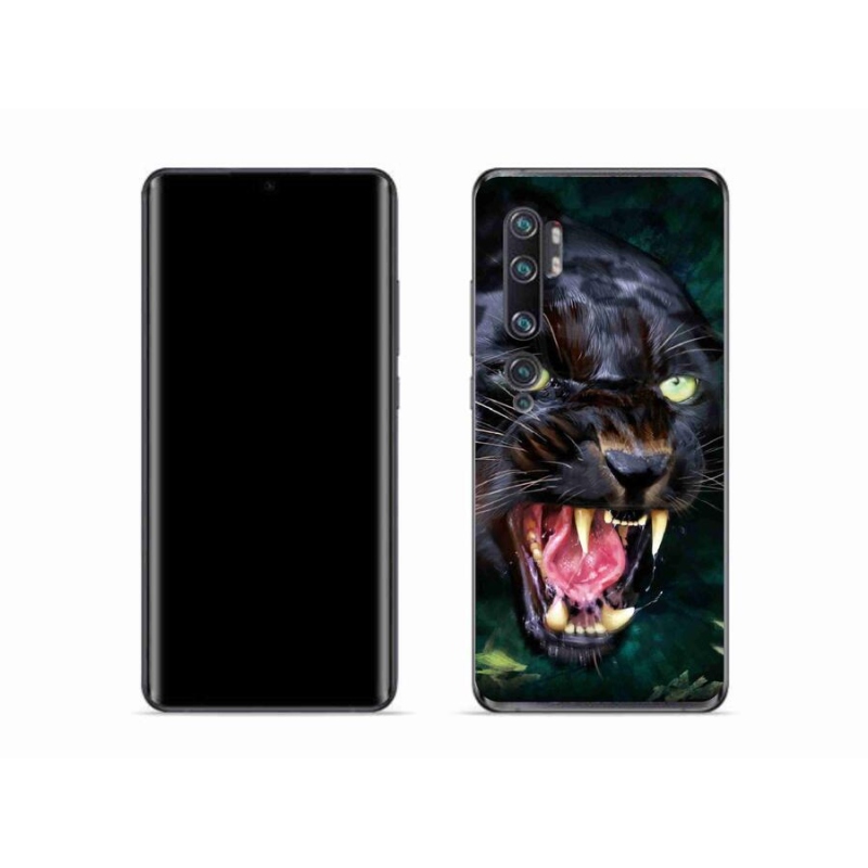 Gelový kryt mmCase na mobil Xiaomi Mi Note 10 - rozzuřený černý panter