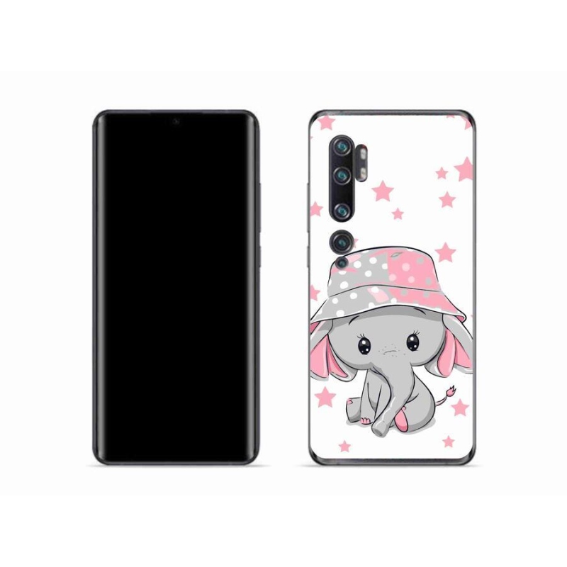 Gelový kryt mmCase na mobil Xiaomi Mi Note 10 - růžový slon