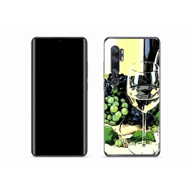 Gelový kryt mmCase na mobil Xiaomi Mi Note 10 - sklenka vína