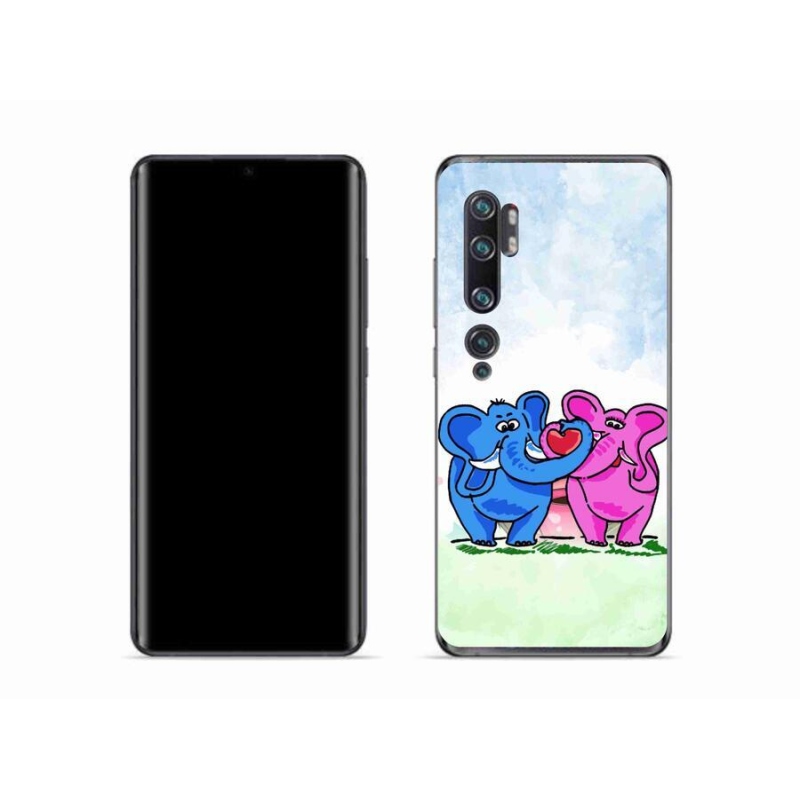 Gelový kryt mmCase na mobil Xiaomi Mi Note 10 - zamilovaní sloni