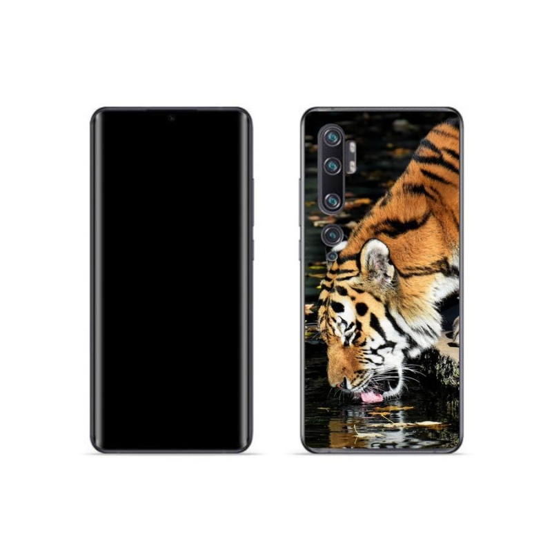 Gelový kryt mmCase na mobil Xiaomi Mi Note 10 - žíznivý tygr