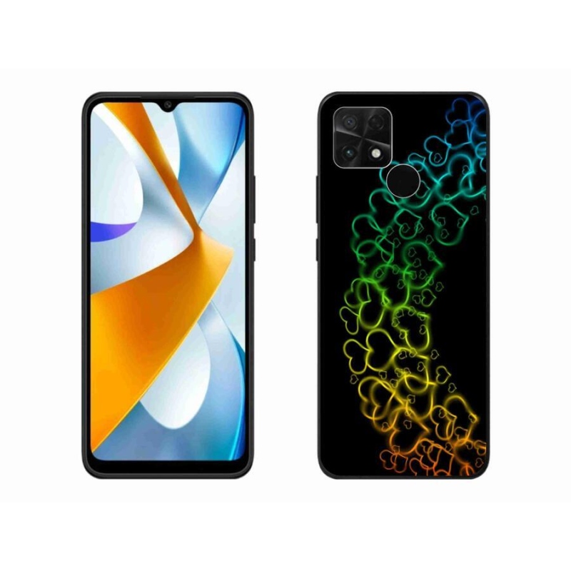 Gelový kryt mmCase na mobil Xiaomi Poco C40 - barevná srdíčka