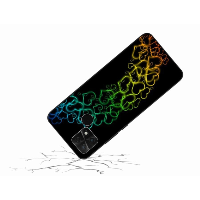 Gelový kryt mmCase na mobil Xiaomi Poco C40 - barevná srdíčka