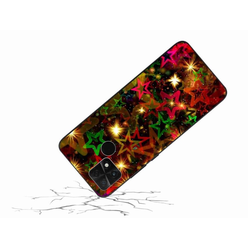 Gelový kryt mmCase na mobil Xiaomi Poco C40 - barevné hvězdičky