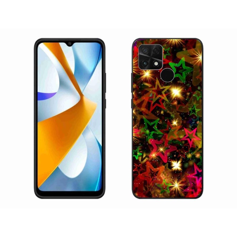Gelový kryt mmCase na mobil Xiaomi Poco C40 - barevné hvězdičky
