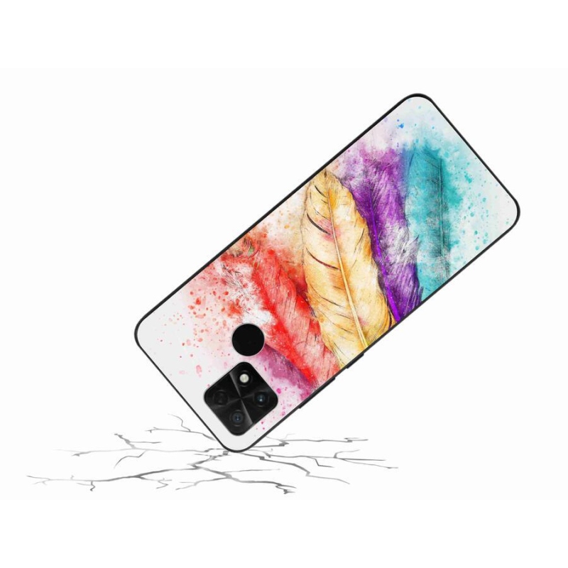 Gelový kryt mmCase na mobil Xiaomi Poco C40 - barevné peří
