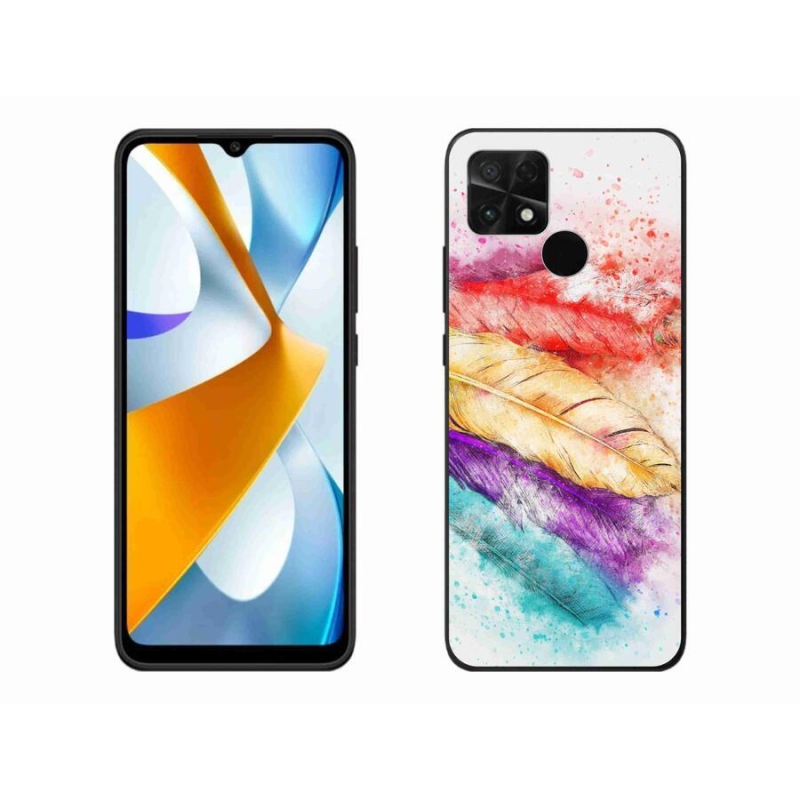 Gelový kryt mmCase na mobil Xiaomi Poco C40 - barevné peří