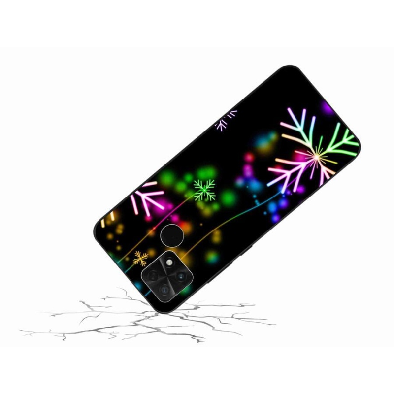 Gelový kryt mmCase na mobil Xiaomi Poco C40 - barevné vločky
