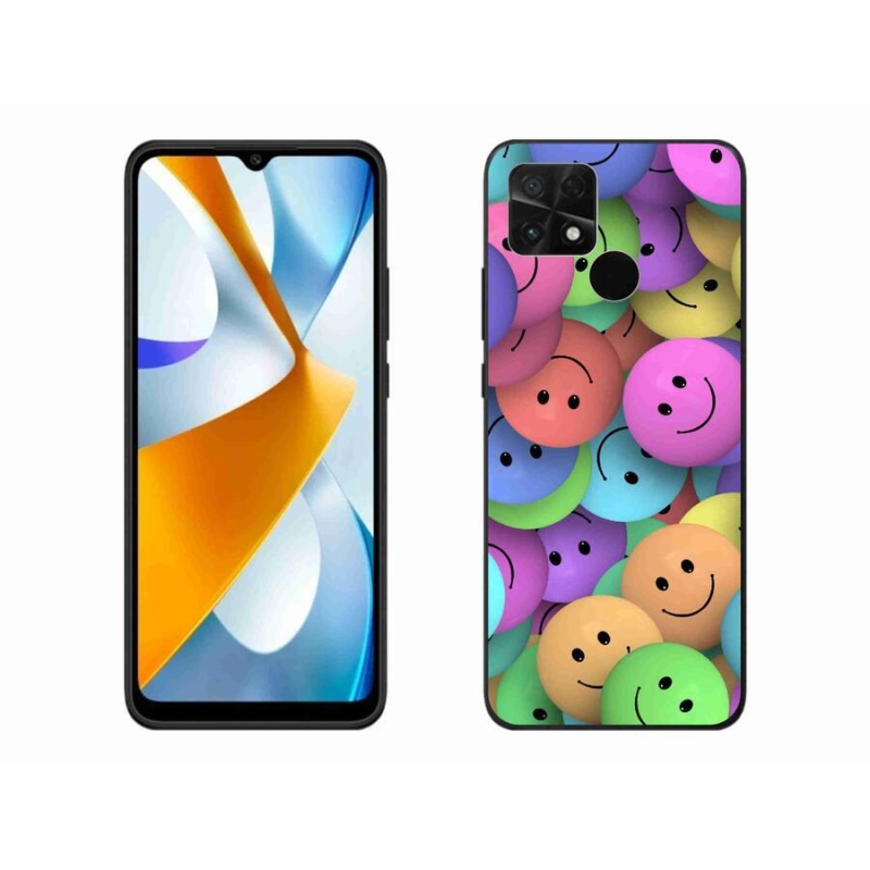 Gelový kryt mmCase na mobil Xiaomi Poco C40 - barevní smajlíci