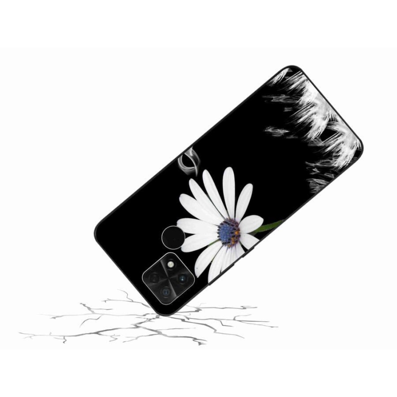 Gelový kryt mmCase na mobil Xiaomi Poco C40 - bílá květina