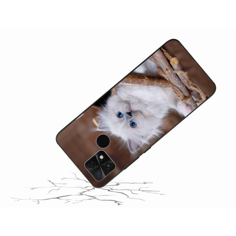 Gelový kryt mmCase na mobil Xiaomi Poco C40 - bílé kotě