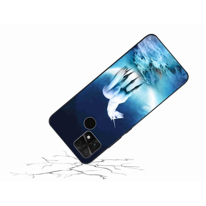 Gelový kryt mmCase na mobil Xiaomi Poco C40 - bílý jednorožec