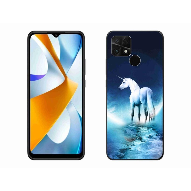 Gelový kryt mmCase na mobil Xiaomi Poco C40 - bílý jednorožec