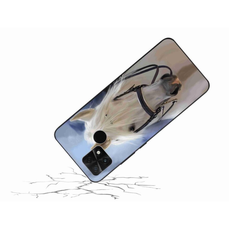 Gelový kryt mmCase na mobil Xiaomi Poco C40 - bílý kůň