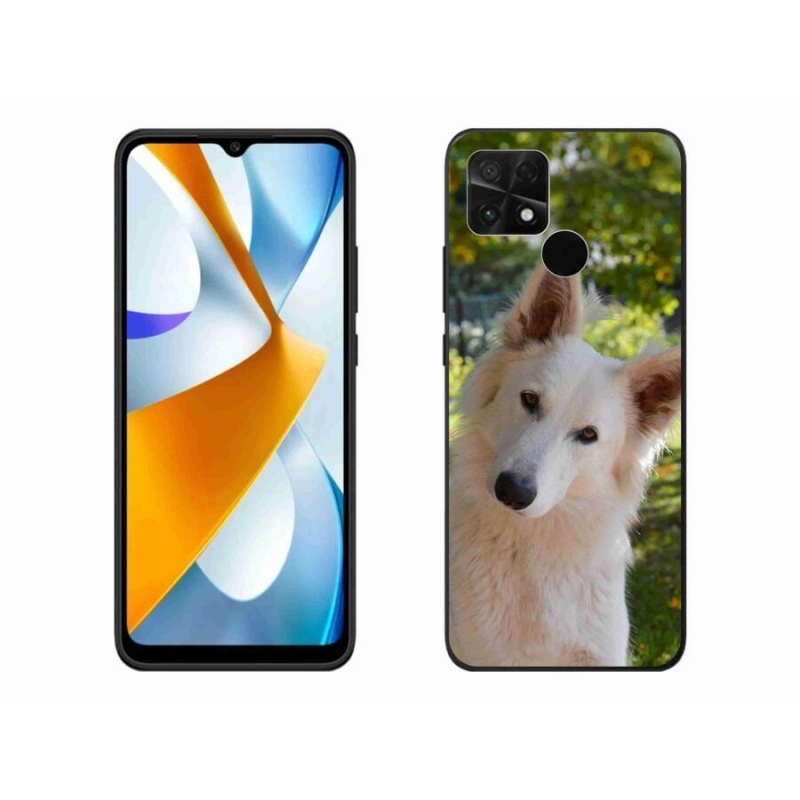 Gelový kryt mmCase na mobil Xiaomi Poco C40 - bílý švýcarský ovčák 1