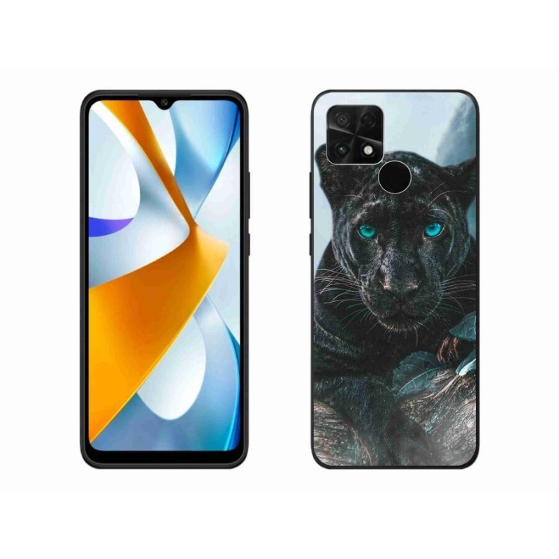 Gelový kryt mmCase na mobil Xiaomi Poco C40 - černý panter