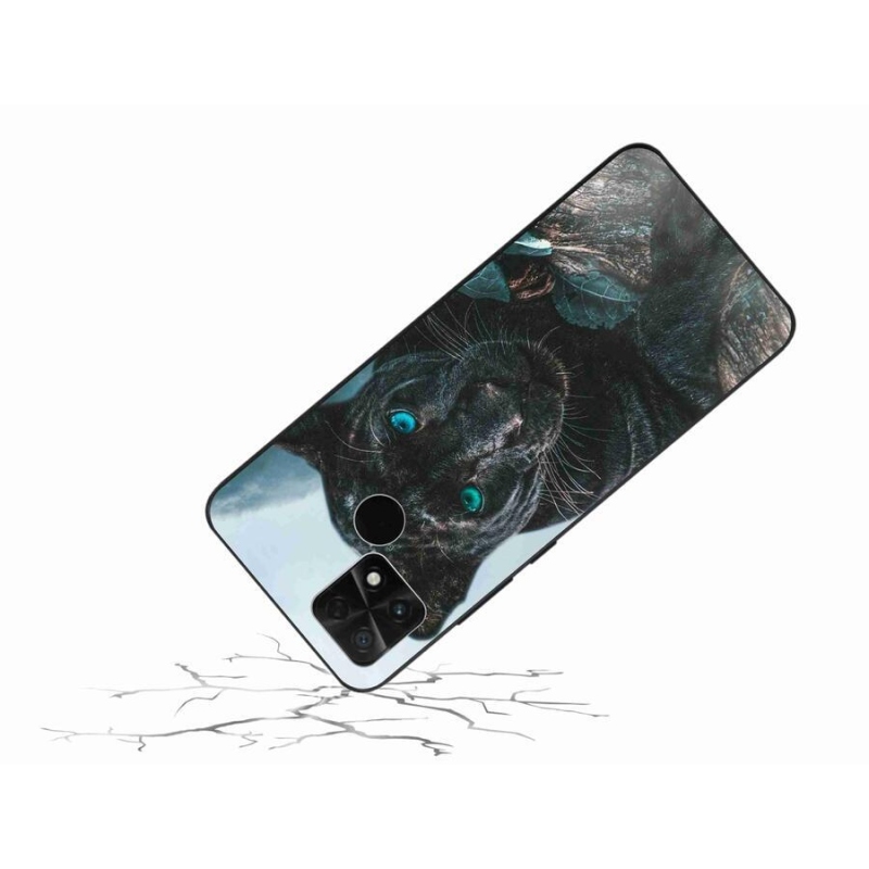 Gelový kryt mmCase na mobil Xiaomi Poco C40 - černý panter