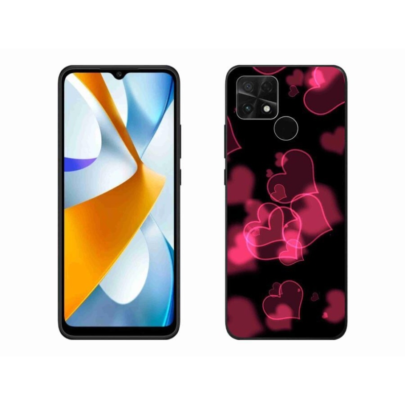 Gelový kryt mmCase na mobil Xiaomi Poco C40 - červená srdíčka