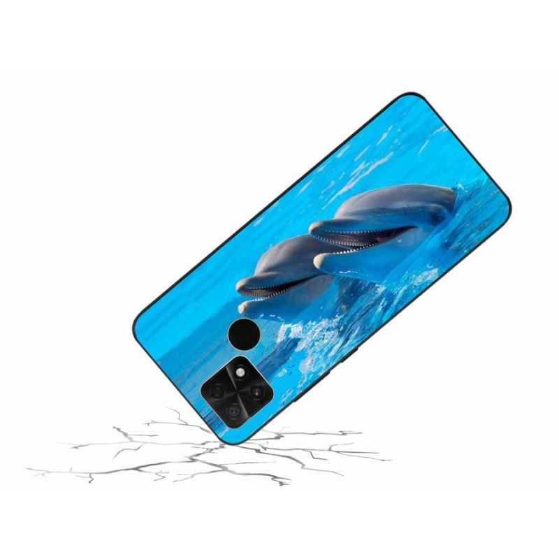 Gelový kryt mmCase na mobil Xiaomi Poco C40 - delfíni