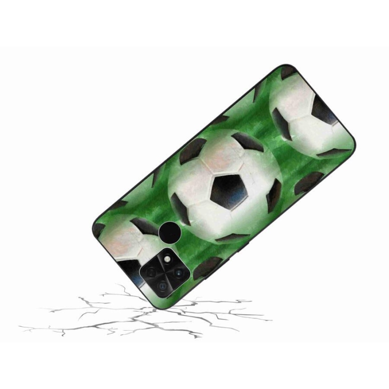 Gelový kryt mmCase na mobil Xiaomi Poco C40 - fotbalový míč