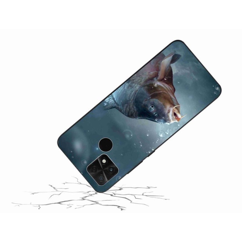 Gelový kryt mmCase na mobil Xiaomi Poco C40 - kapr a bublinky