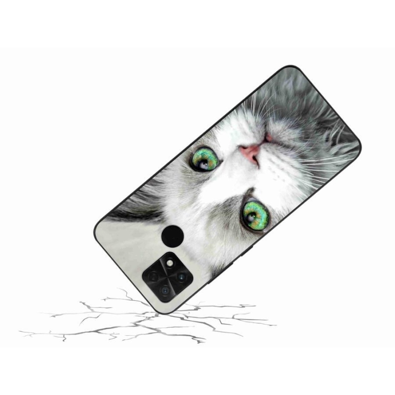 Gelový kryt mmCase na mobil Xiaomi Poco C40 - kočičí pohled