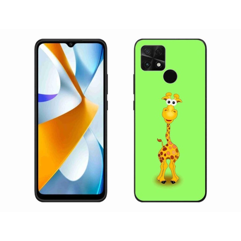 Gelový kryt mmCase na mobil Xiaomi Poco C40 - kreslená žirafa