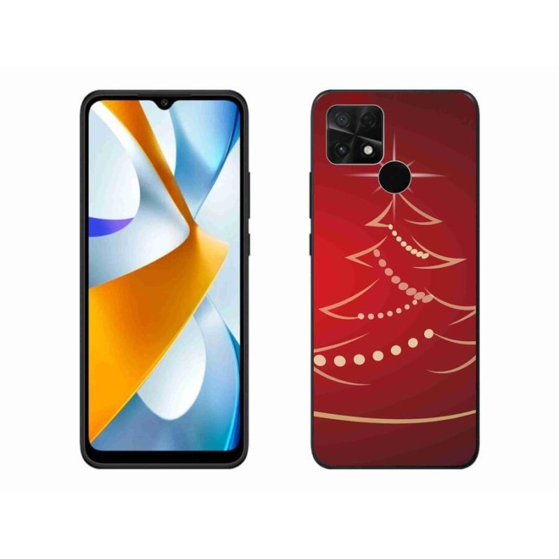 Gelový kryt mmCase na mobil Xiaomi Poco C40 - kreslený vánoční stromek