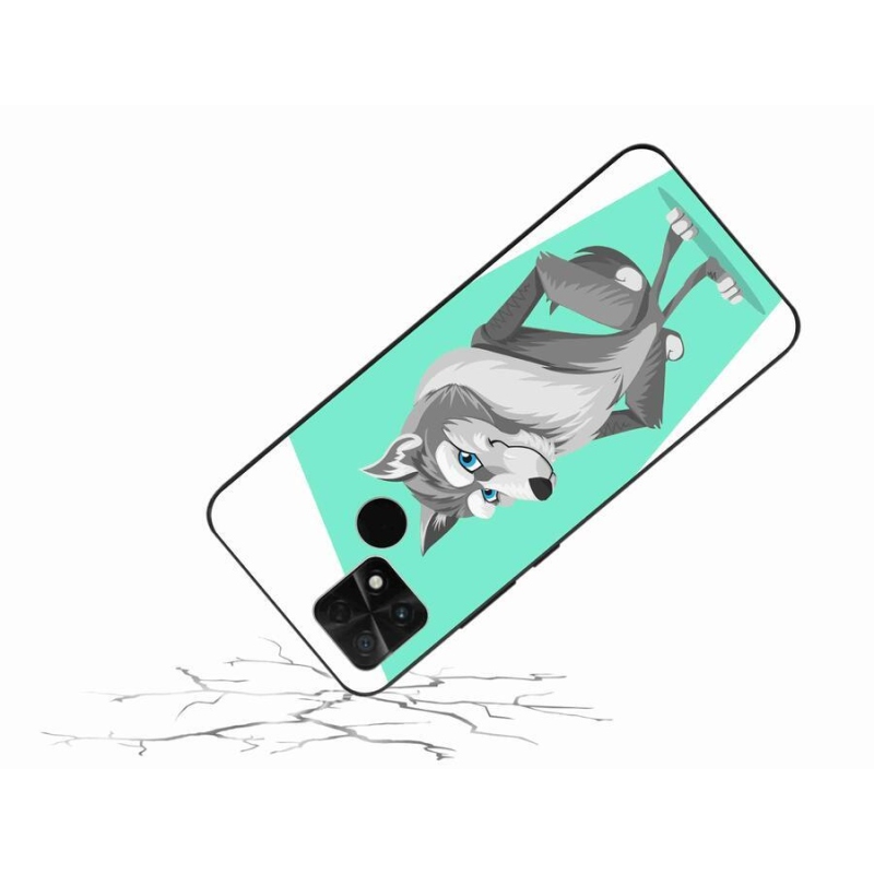 Gelový kryt mmCase na mobil Xiaomi Poco C40 - kreslený vlk