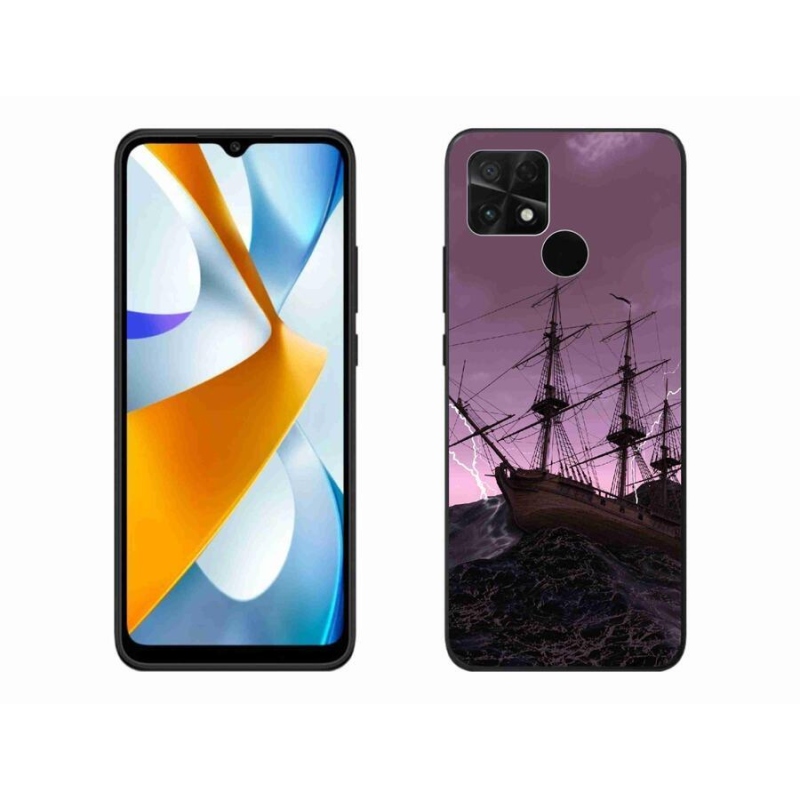 Gelový kryt mmCase na mobil Xiaomi Poco C40 - loď v bouři