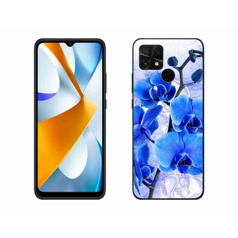 Gelový kryt mmCase na mobil Xiaomi Poco C40 - modré květy