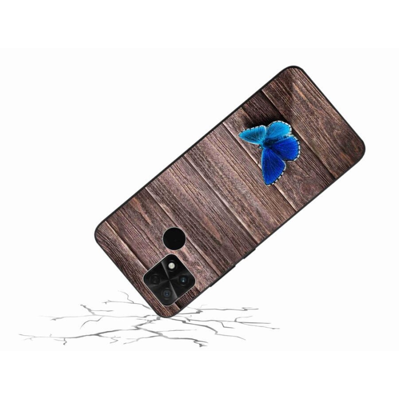 Gelový kryt mmCase na mobil Xiaomi Poco C40 - modrý motýl 1