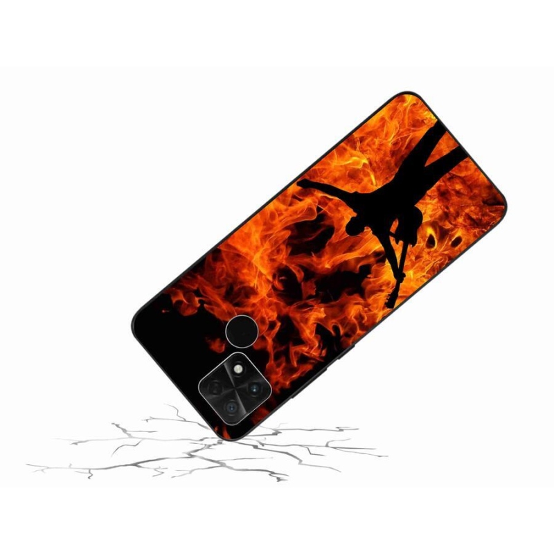 Gelový kryt mmCase na mobil Xiaomi Poco C40 - muzikant a oheň