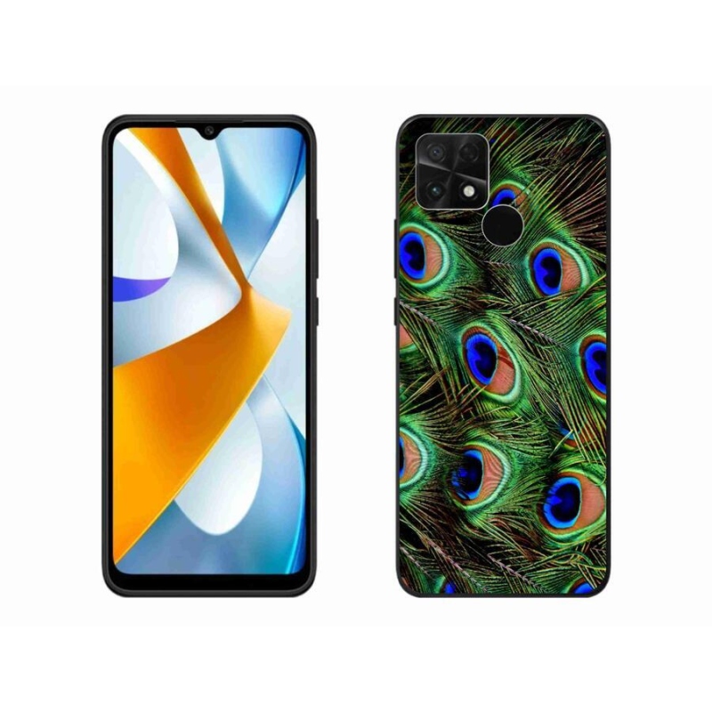 Gelový kryt mmCase na mobil Xiaomi Poco C40 - paví peří
